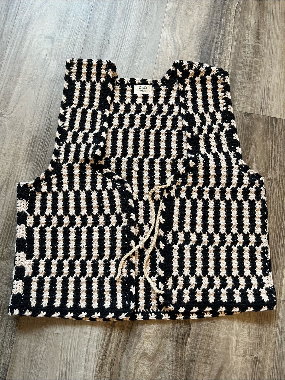 C.Sik handmade vest size xs/s